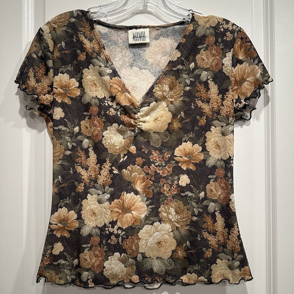 Vintage Jason Maxwell Womens Small Whimisgoth Fairy Forest Semi Sheer Burnout